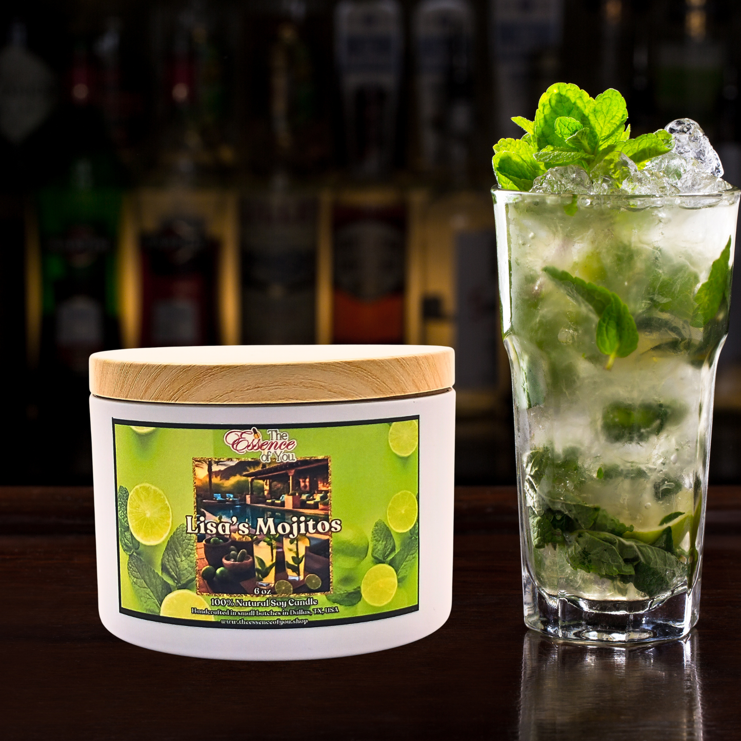 LISA'S MOJITOS 100% SOY CANDLE