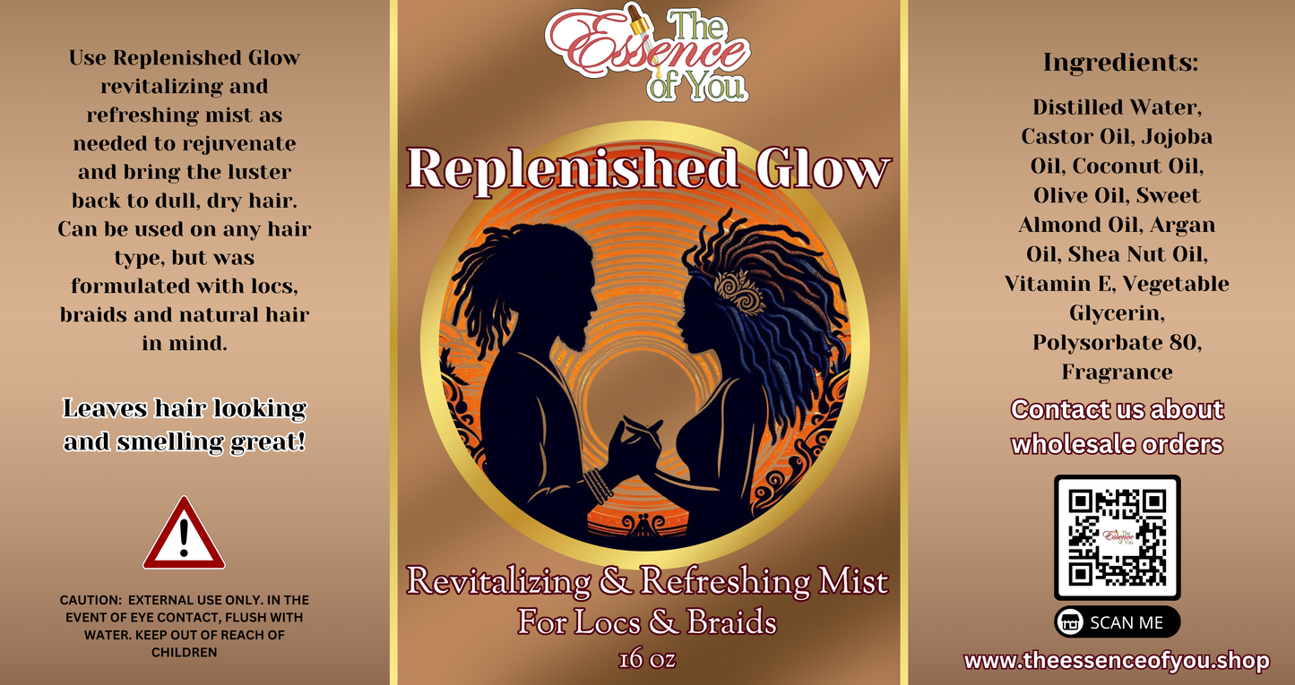 16oz REPLENISHED GLOW Revitalizing & Refreshing Loc & Braid Mist