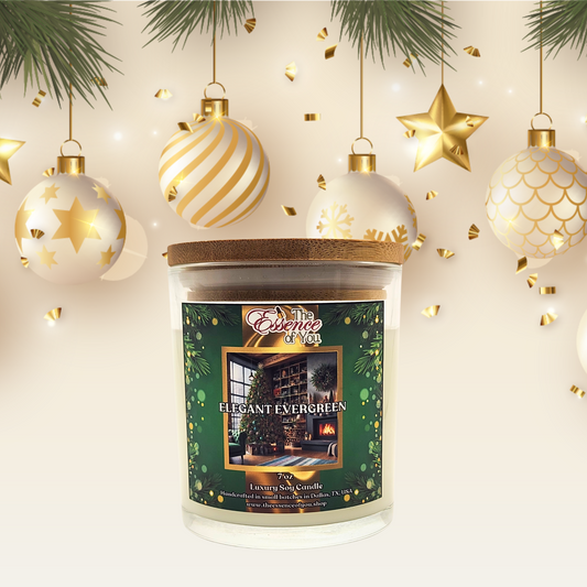 ELEGANT EVERGREEN 100% SOY CANDLE