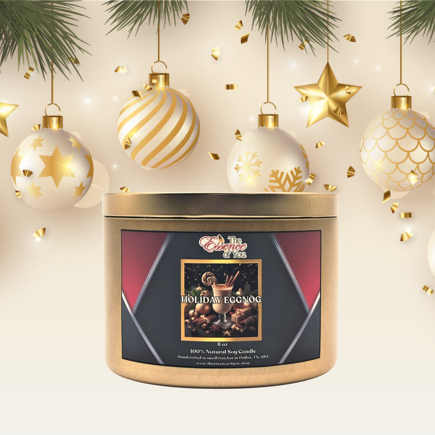 HOLIDAY EGGNOG 100% SOY CANDLE