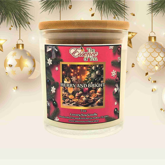 MERRY AND BRIGHT 100% SOY CANDLE
